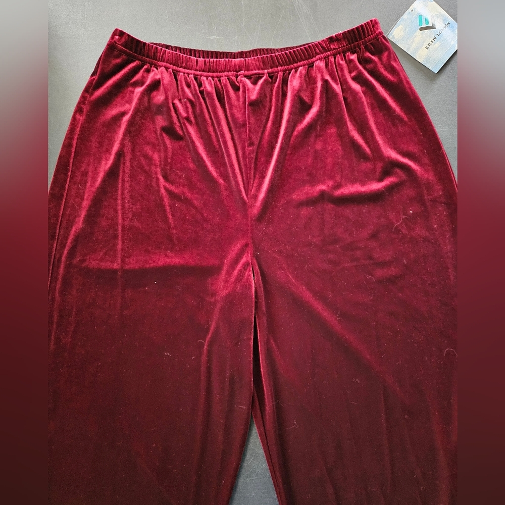 NWT - Velvet Erin London Burgundy Stretch Pants - Size XL